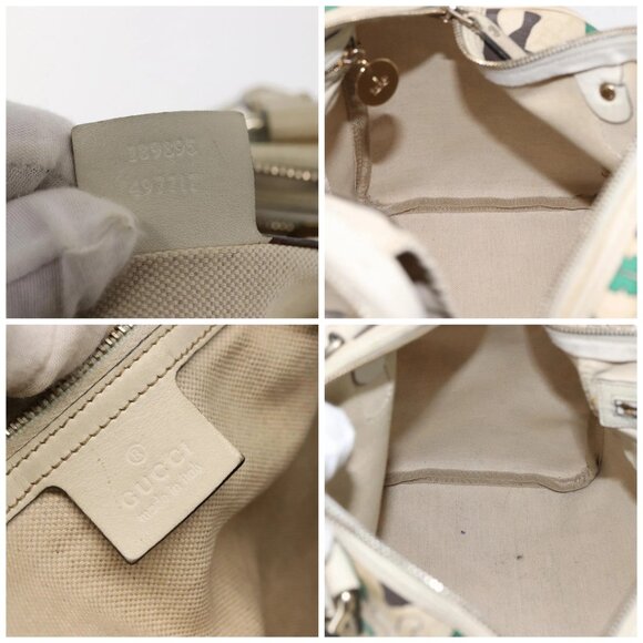 GUCCI GG Supreme Hand Bag PVC White 189895 Auth 146608 - Picture 15 of 16
